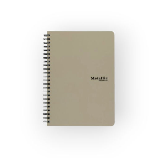 Picture of NOTEBOOK A5 METALLIC GOLD SOFTCOVER SPIRAL